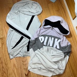 (2) PINK sweatshirts- Size XS Women’s